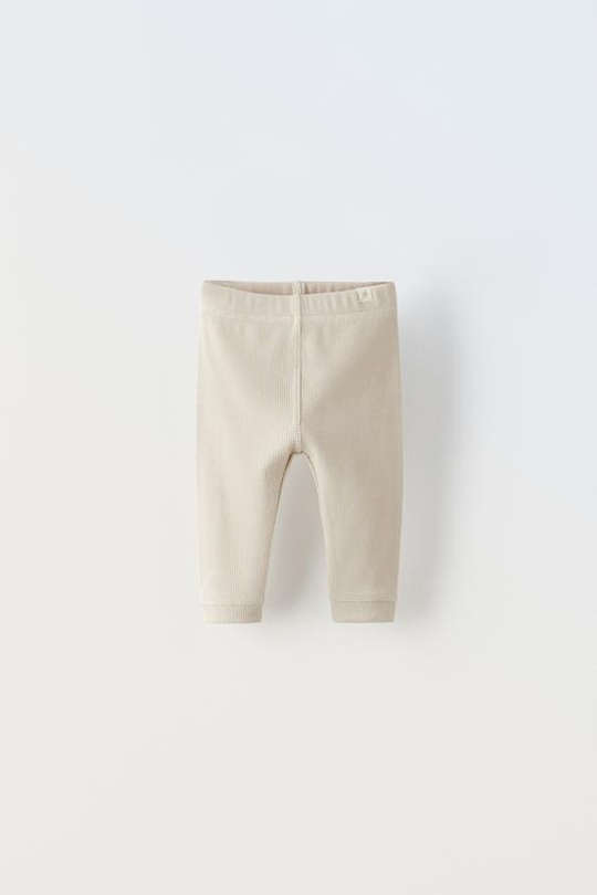 ZARA ЛЕГИНСЫ В РУБЧИК, СВЕТЛЫЙ СЕРО-КОРИЧНЕВЫЙ