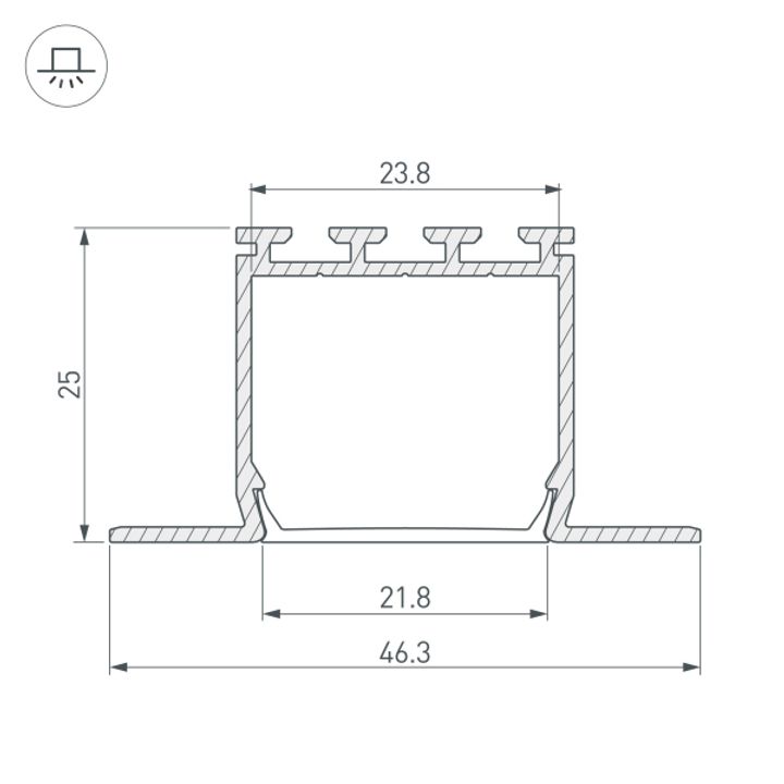 Профиль Arlight PLS-Lock-H25-FM-2000 White 033134