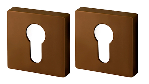 Накладка на цилиндр квадратная Армадилло ET USQ BB-17, цвет бронза коричневая/2 шт (гарантия - 5 лет)