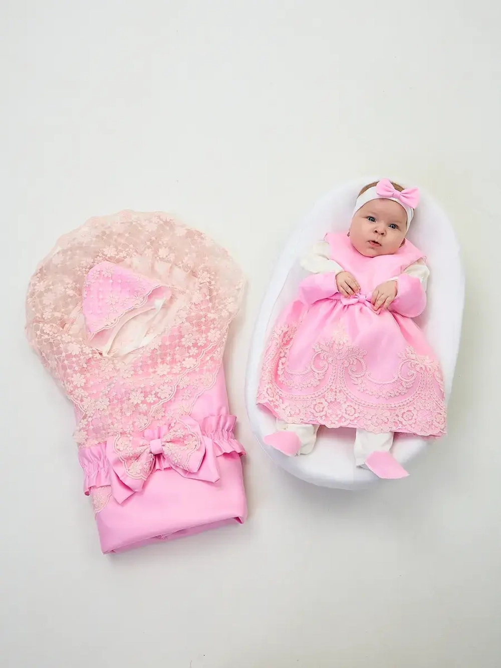 Конверт на выписку с платьем летний