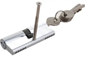 Цилиндровый механизм AJAX AX100/80 mm 35+10+35 CP хром 5 кл. 39837