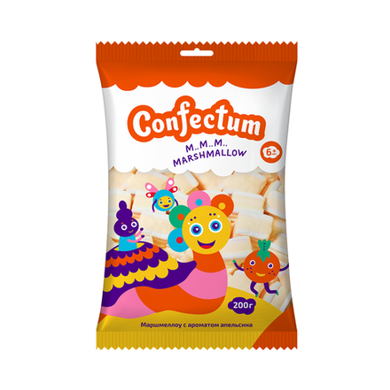Маршмеллоу «Confectum Crayons» с ароматом апельсина, 200 гр х 14 шт