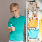 Кармашки для детского сада на липучке. Лес принт