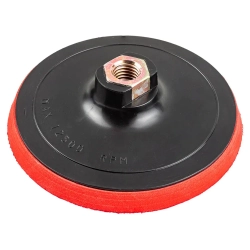 Тарелка опорная с Velcro фиксацией для УШМ (125мм, М14 под ключ) RockForce##Rock FORCE RF-PSD125E