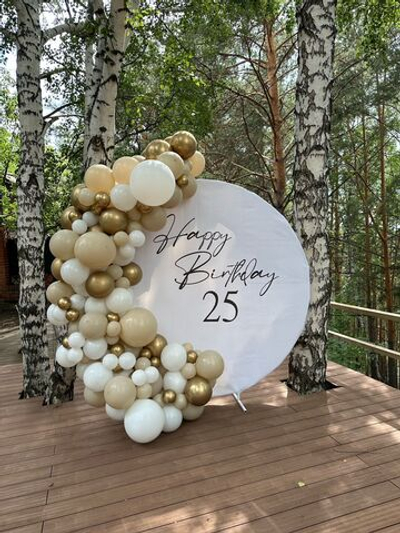 Фотозона на круглом каркасе 2х2 м