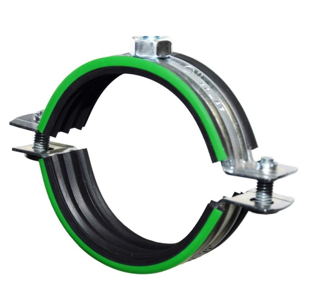 Хомут для труб 4" (108-116 мм) с уплотнителем и гайкой М10/1,5х20 мм