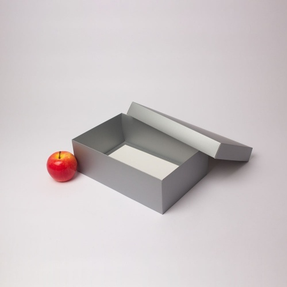 Коробка крышка-дно 30x10x20, серебро, картон