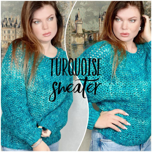 Инструкция по вязанию джемпера "Turquoise"