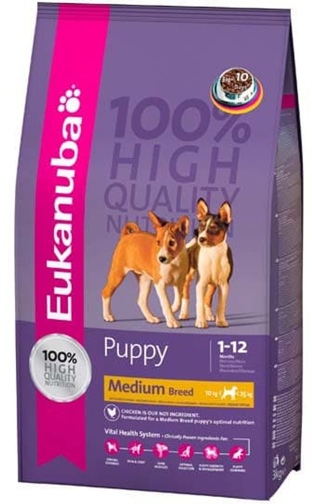 EUK Dog для щенков средних пород 9 кг