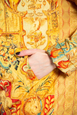 Куртка "Гротеск с птицами", по мотивам фламандской шпалеры 17 века из серии «Гротеск»