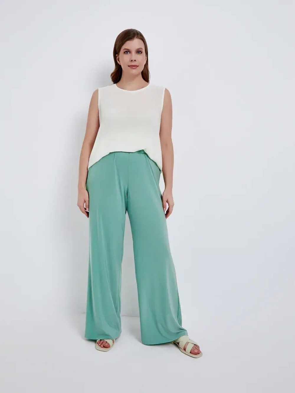 Брюки масло широкие