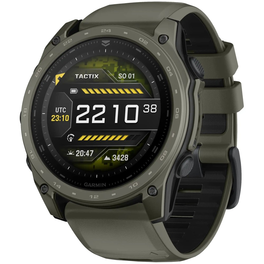 Тактические часы Garmin Tactix 8 – 51 mm, AMOLED, Cerakote Coating Includes Applied Ballistics Ultralight Solver and Olive Drab Cerakote Coating