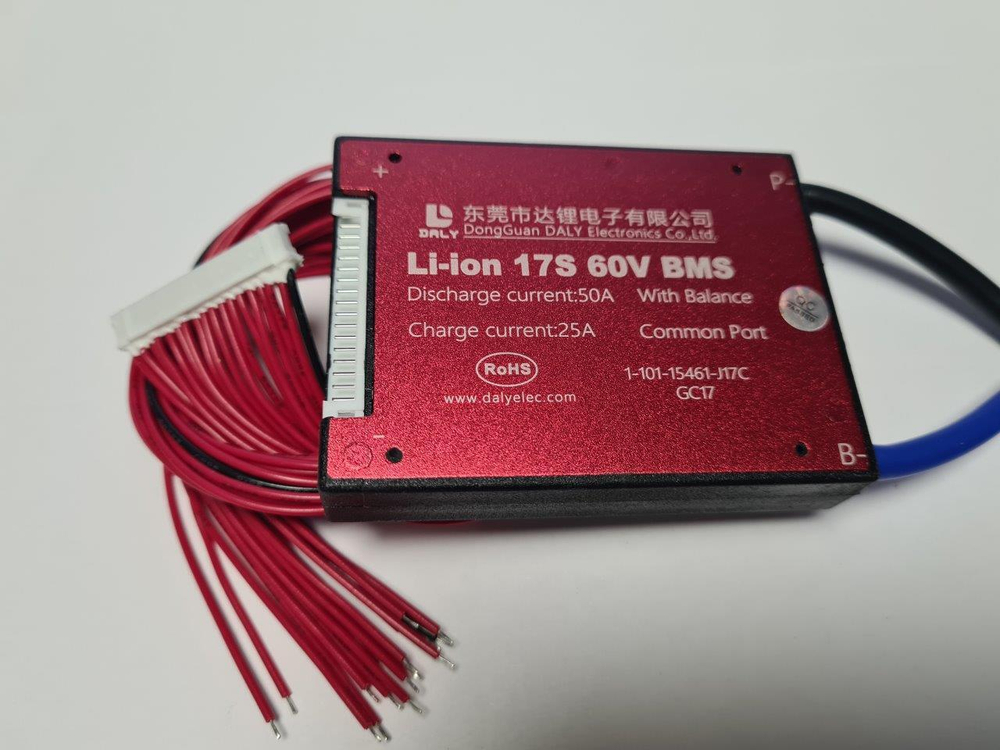 Плата контроля BMS Li-ion 17S 60V 50A
