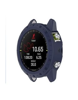 Защитный бампер чехол для часов Garmin MARQ Gen 2 Adventurer Athlete Aviator Captain Golfer материал TPU (Темно-синий)