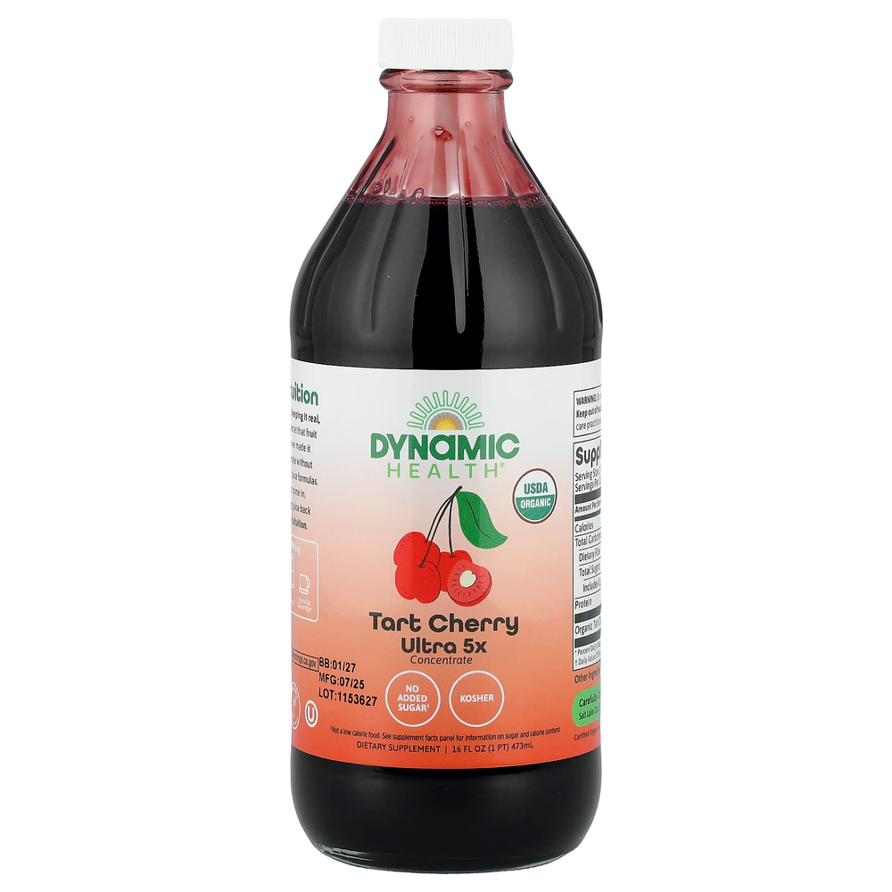Dynamic Health, Once Daily Tart Cherry, Ultra 5X, вишня, 100% концентрированный сок, 473 мл (16 жидк. унций)