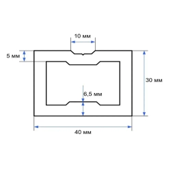 Лага монтажная ДПК Diasdeck 30х40мм 3 метра
