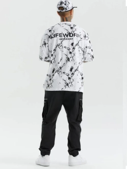 Брюки-джоггеры в стиле карго с жаккардовым рисунком