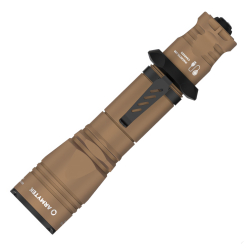 Фонарь Armytek Dobermann Pro Magnet USB Sand (теплый свет) — мощный свет: яркость 1400 люмен и дальность 363 метра для выполнения различных задач на средних дистанциях.