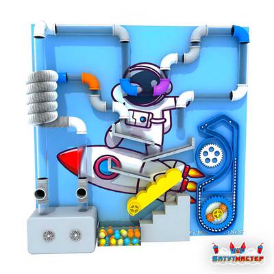 Интерактивная игровая стена «Шаровая галактика»,  2,2×1,9×0,5 м