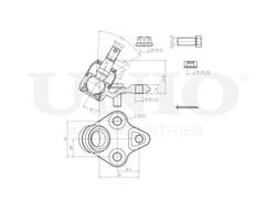 Опора шаровая передняя нижняя UNIO SSP-20005