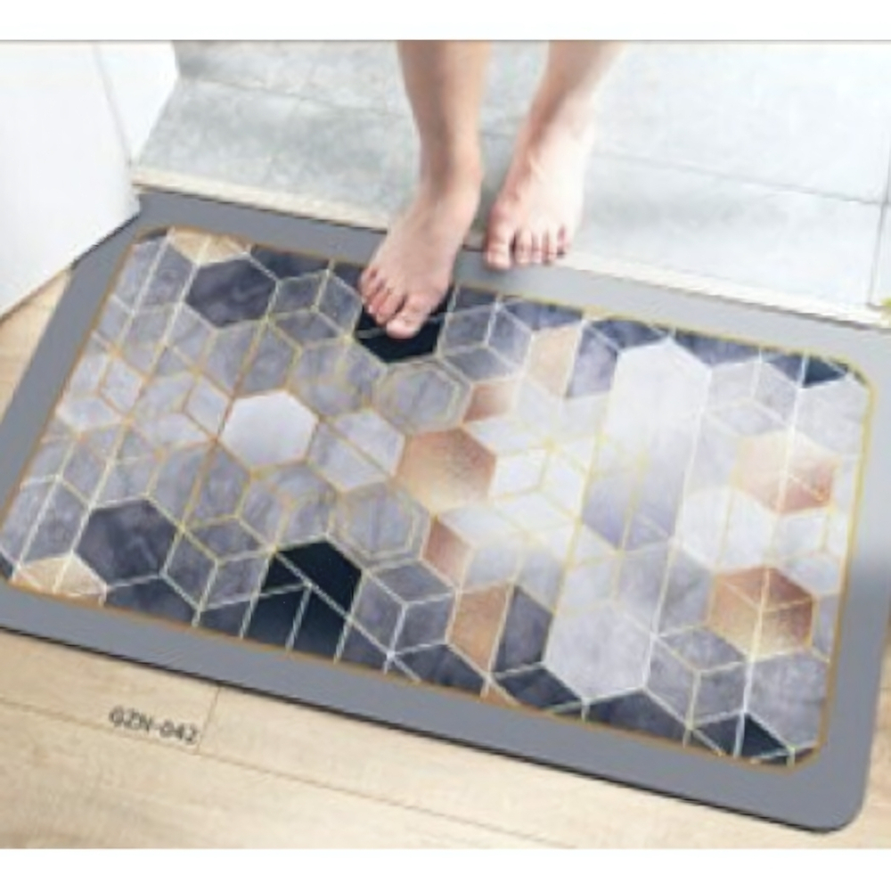 Коврик для ванной комнаты ZALEL 45х75 противоскользящее покрытие GZN-042