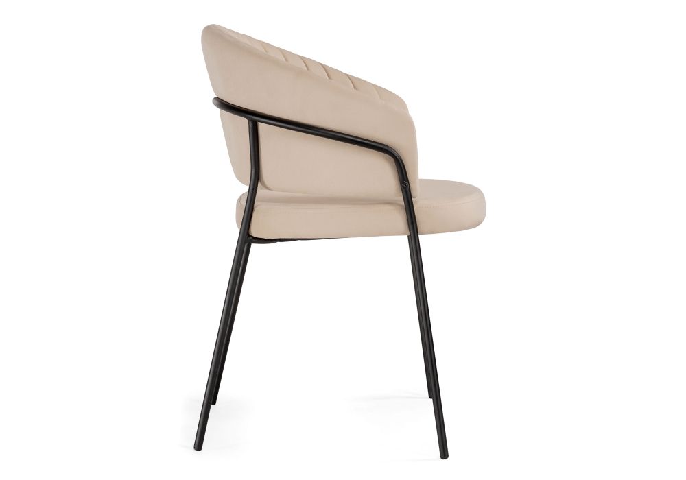 Стул на металлокаркасе Лео бежевый / черный