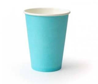 Стакан бум. 250мл 80мм ГОЛУБОЙ  1/10шт