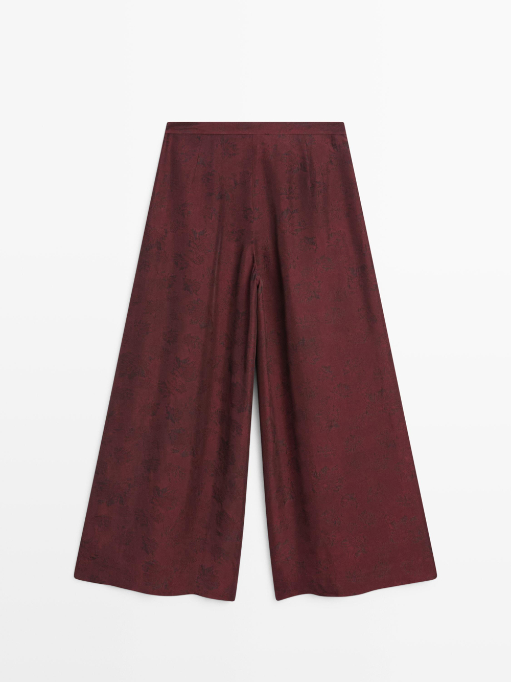 Massimo Dutti Широкие брюки с принтом и свободным кроем, цвет жженого апельсина