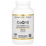 California Gold Nutrition, коэнзим Q10 с экстрактом чёрного перца Bioperine®, 200 мг, 360 растительных капсул
