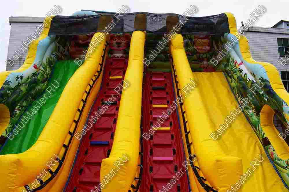 Коммерческий батут-горка "Царь зверей-2", 11*7*7,5 м