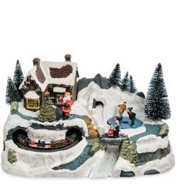 XM-711 Музыкальная новогодняя миниатюра с подсветкой