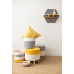 Пуф devy, D40х40 см, бежевый/горчичный