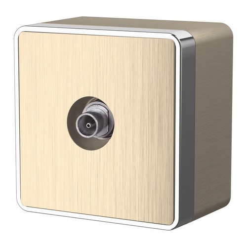 ТВ-розетка оконечная Gallant шампань рифленый W5083010