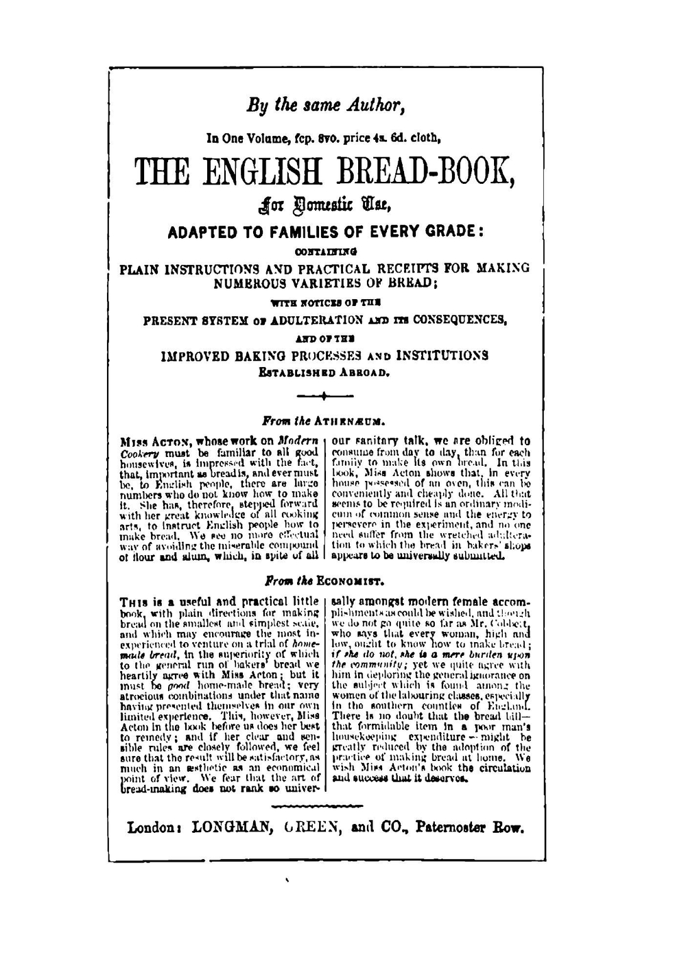 Modern Cookery for Private Families: Reduced to a System of Easy Practice | Eliza Acton