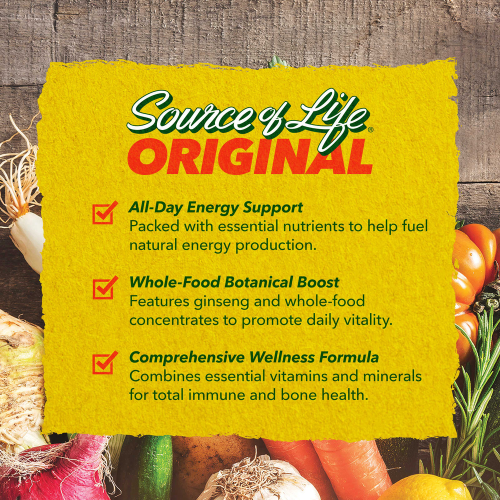 NaturesPlus, Source of Life®, оригинальные таблетки, добавка с мультивитаминами и минералами, 30 таблеток