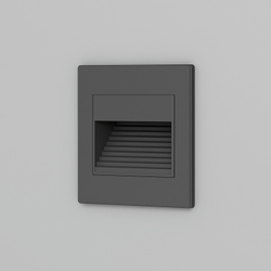 DK3050-BK Светильник встраиваемый в стену, IP 20, LED 3000, 1 Вт, черный пластик