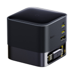 Зарядное устройство Baseus Super GaN Desktop with Retractable Cable 3C+U 100W