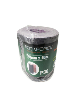 Бумага наждачная на тканевой основе 100ммх10м в рулоне (P80) RockForce##Rock FORCE RF-FB480C