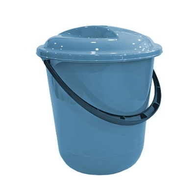 Ведро 12 л Rock'n'Roll с крышкой индиго