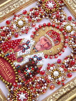 Ии-70 Набор для вышивания хрустальными камнями Святой Николай Чудотворец