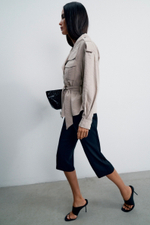 Тренч TEONA укороченный, бежевый