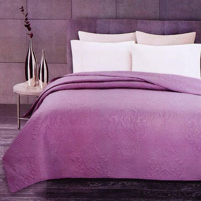 Покрывало евро, 220х240 см, 100%пэ, стеган, Silvano, Ультрасоник Элегия, пудр-лилов