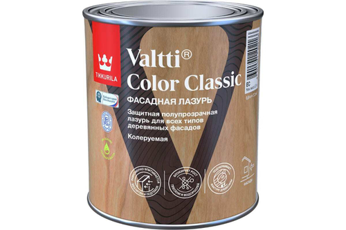 Лазурь TIK Valtti Color Classic для деревянных фасадов (0,9л)