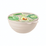 Миска с крышкой с декором wave 0,85л (бежевый)