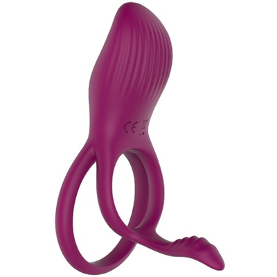 Кольцо эрекционное с вибрацией AN Germ фиолетовый