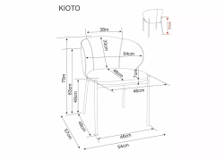 Стул SIGNAL KIOTO t.255 светло-бежевый/кашемир