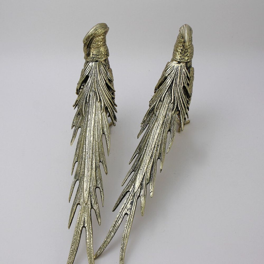 Bello De Bronze Статуэтка Фазаны пара, золото