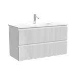 Тумба подвесная SANCOS Snob R 890х390х500, c двумя ящиками оснащенными доводчиками, Bianco, арт.SNR90/39W