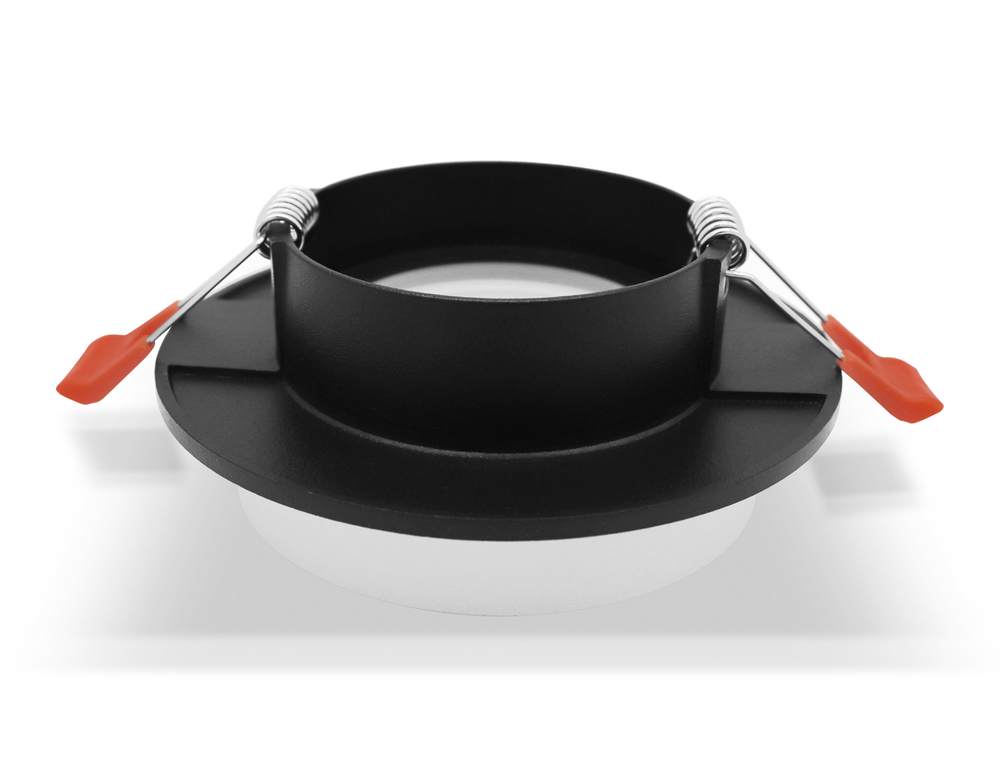 Встраиваемый точечный светильник с акрилом TN1312 SBK/FR черный песок/белый матовый GU5.3 D98*45