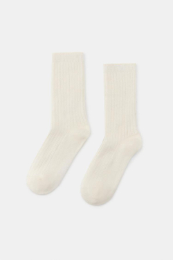 ZARA НОСКИ ИЗ ШЕРСТИ, ЭКРЮ